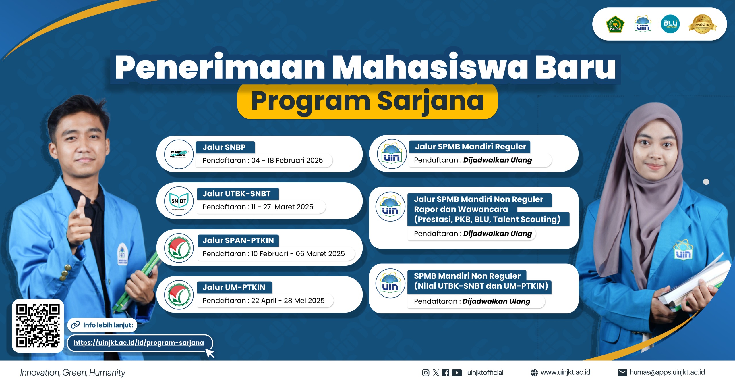 Rescheduling of New Student Admission for Regular and Non-Regular Independent SPMB Pathways for Academic Year 2025/2026